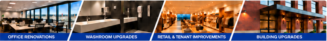 Office renovations, washroom upgrades, retail tenant improvements and building upgrades